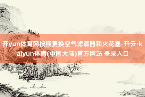 开yun体育网按期更换空气滤清器和火花塞-开云·kaiyun体育(中国大陆)官方网站 登录入口