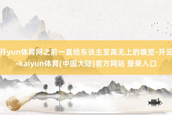 开yun体育网之前一直给东谈主至高无上的嗅觉-开云·kaiyun体育(中国大陆)官方网站 登录入口